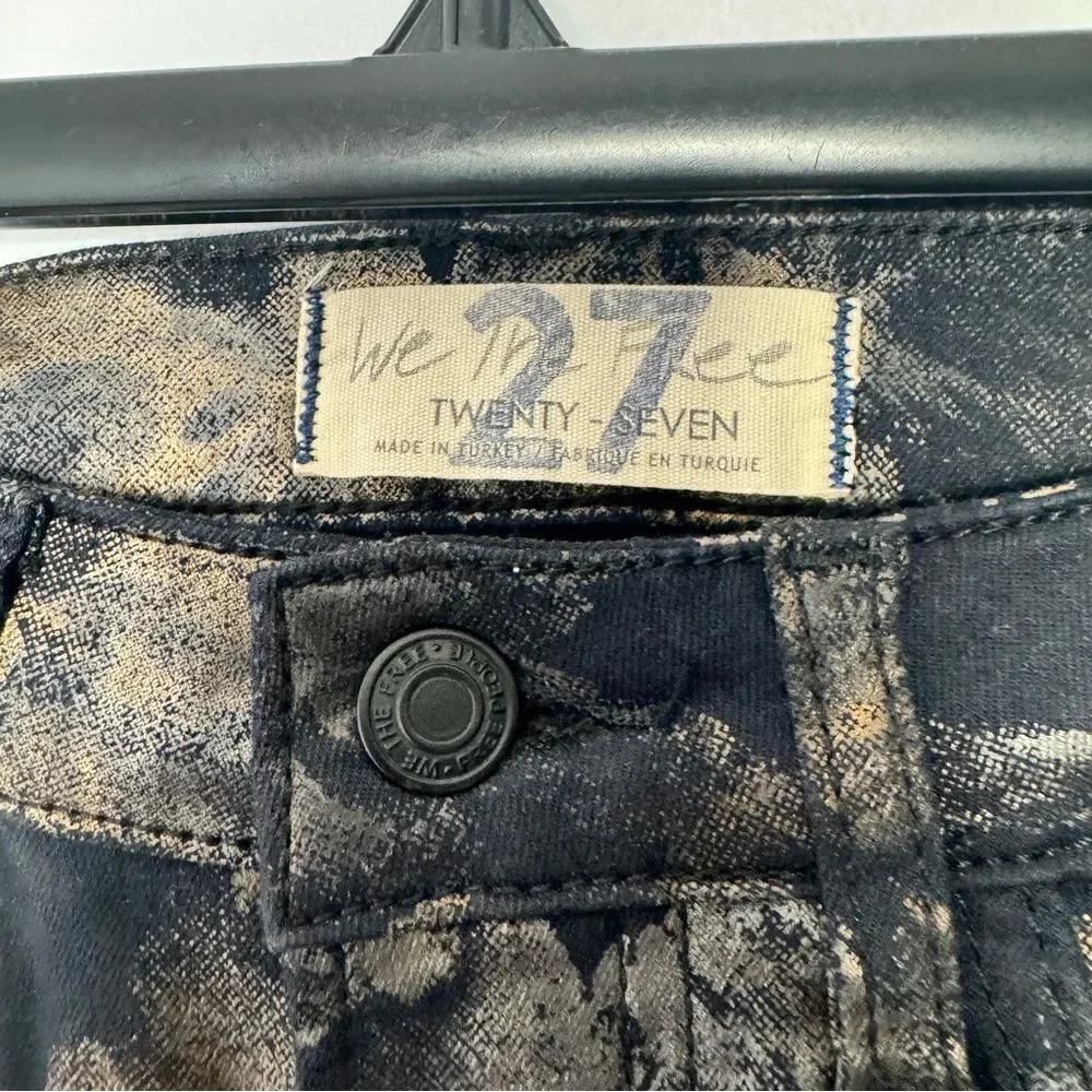 Free People Inferno Flare Bronze Combo Abstract Floral Size 27 - Picture 9 of 11